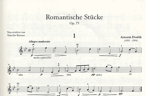 Dvorak, Antonin: Romantic Piece (violin & piano)