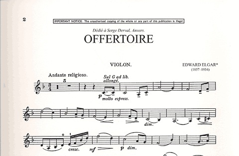 Elgar, E.: Offertoire-Andante religioso (violin & piano)