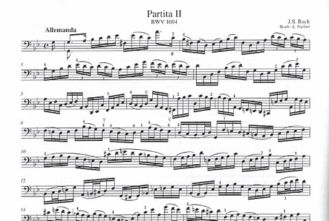 Bach, J.S. (Niefind): Partita in G minor (cello solo)