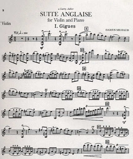 Milhaud, D.: Suite Anglaise (violin & piano)