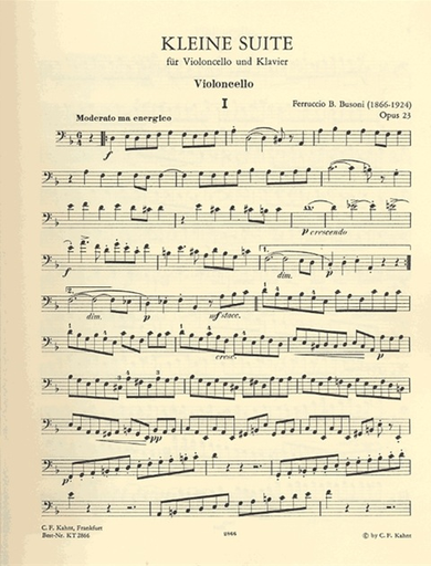 Busoni, Ferruccio: Kleine Suite Op.23 (cello & piano)