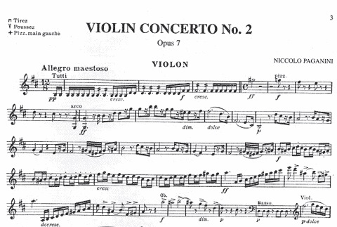 Paganini, Niccolo: Concerto #2 Op.7 in Bm (violin & piano)