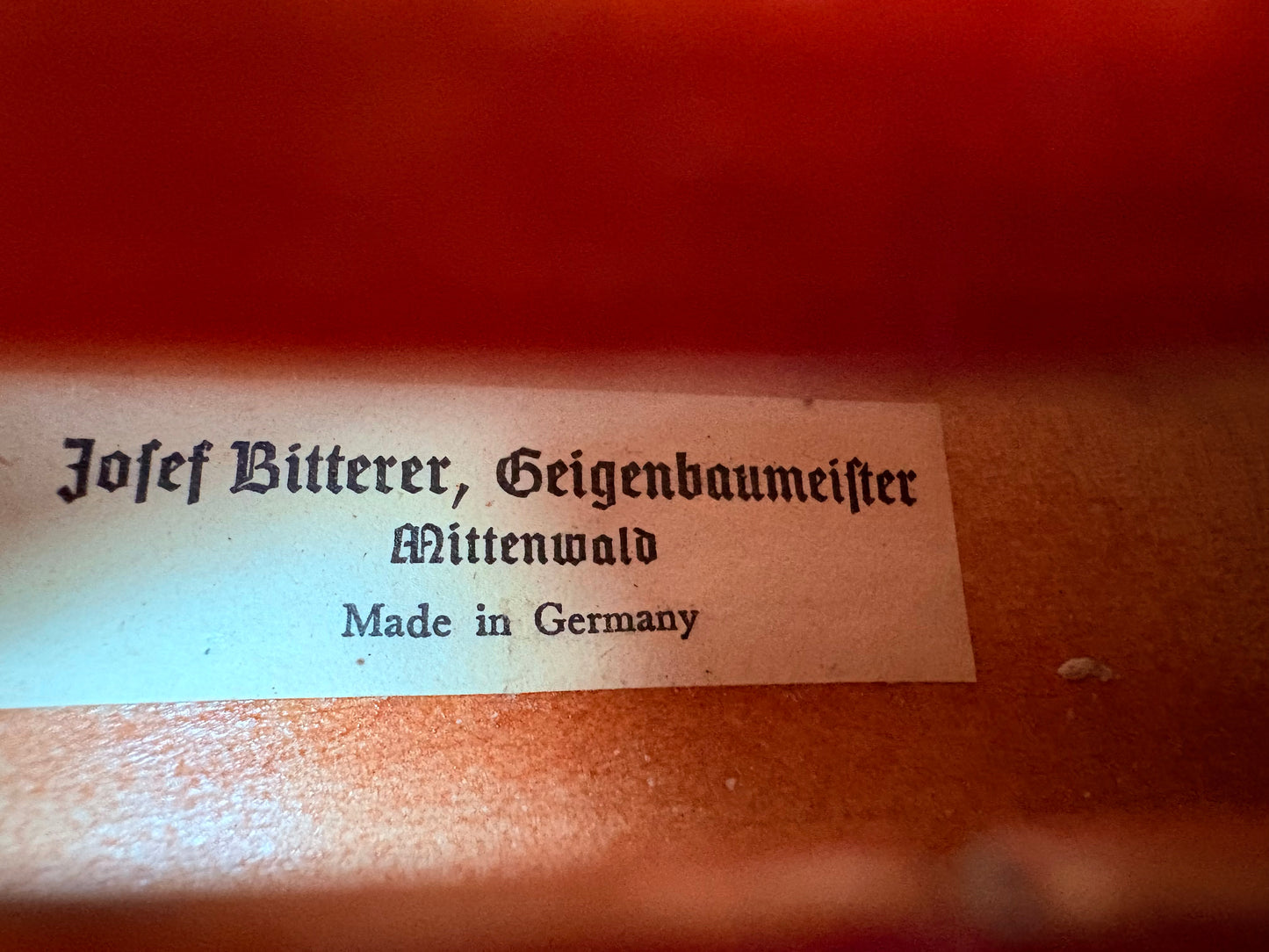 Josef Bitterer 4/4 violin, Germany, ca1960 | Metzler Violins