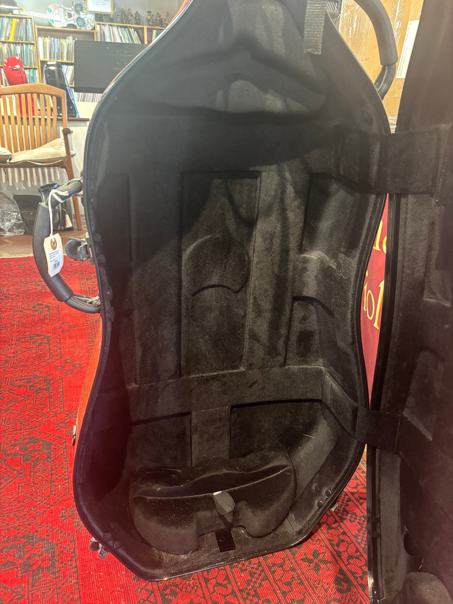 BAM Newtech cello case w, wheels, used, terracotta | Metzler Violins