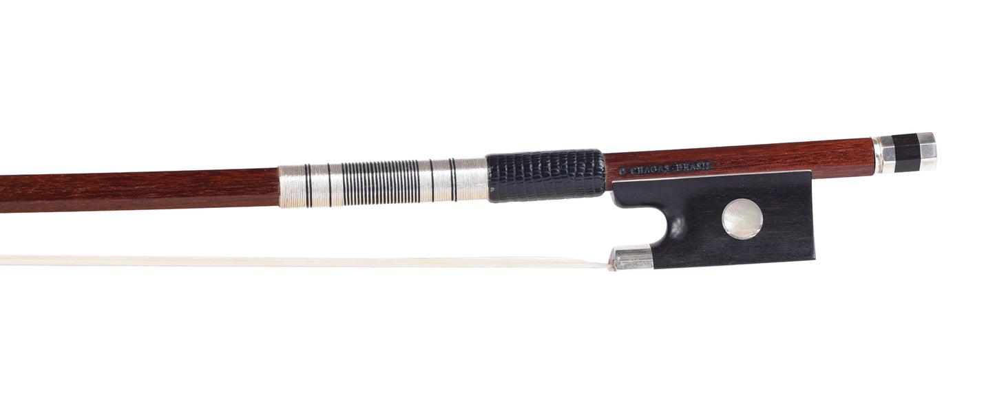 Claudio CHAGAS violin bow, silver-mounted, Special Edition, Octagonal, Ipe, 61.8g | Metzler Violins