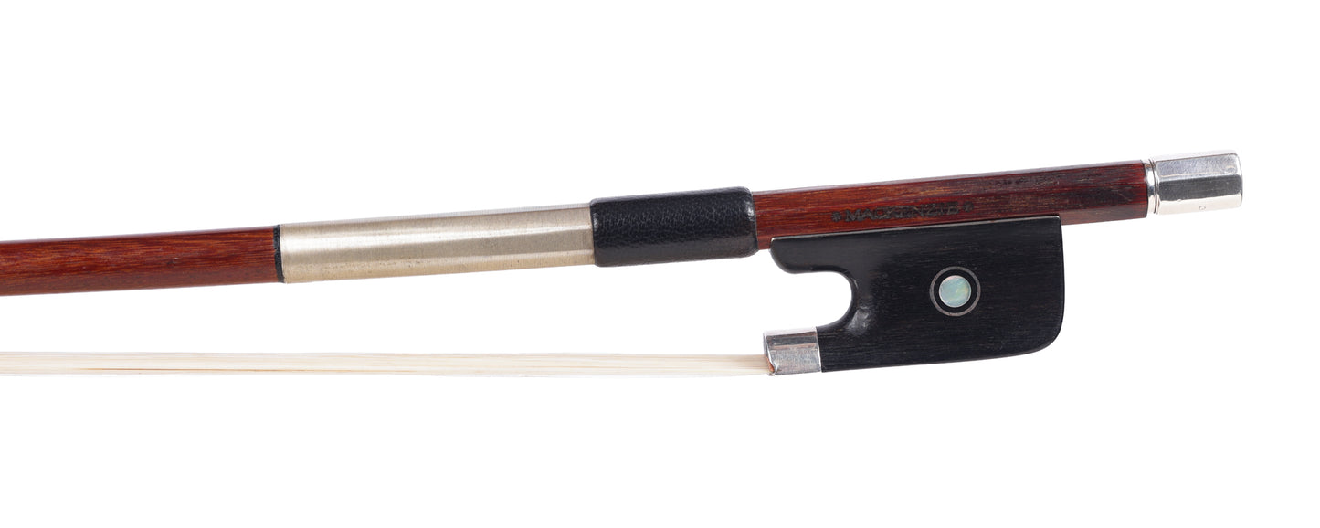Donald Carpenter MacKenzie cello bow, silver, Cape Cod