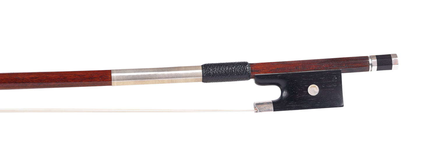 H.R. PFRETZSCHNER silver violin bow, 56.9g, ca 1900