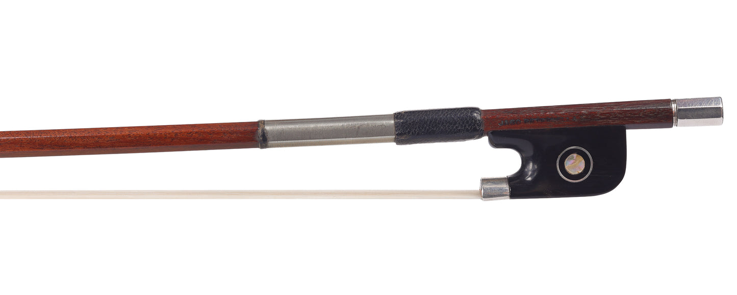 Jago Peternella viola bow, tortoise & silver, 75 grams | Metzler Violins