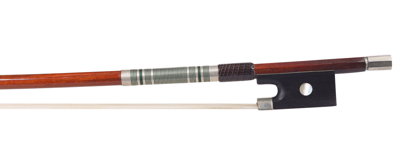 Roger Lotte nickel violin bow branded "RENE BAILLY", Raffin/Le Canu/Bigot certificate | Metzler Violins