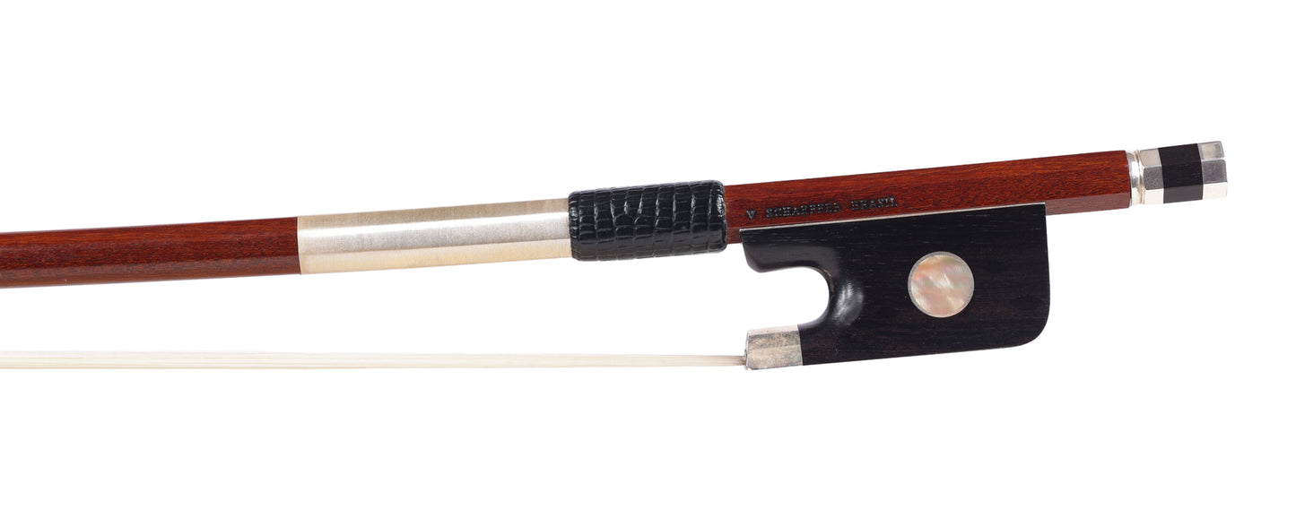 V. SCHAEFFER - BRASIL, round Ipe Special Edition cello bow, Arcos Brasil, silver-mounted, BRAZIL, 80.8 grams