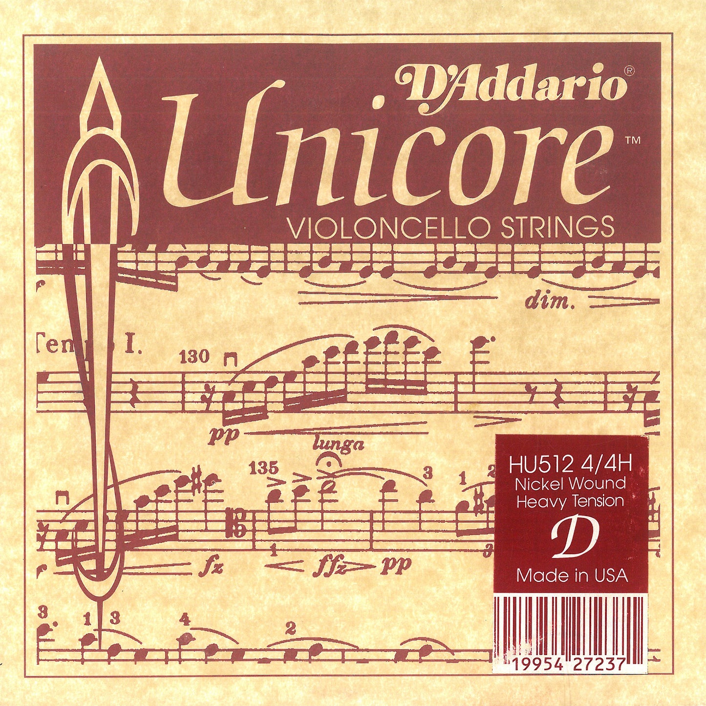 UNICORE by D'Addario, discontinued cello string,