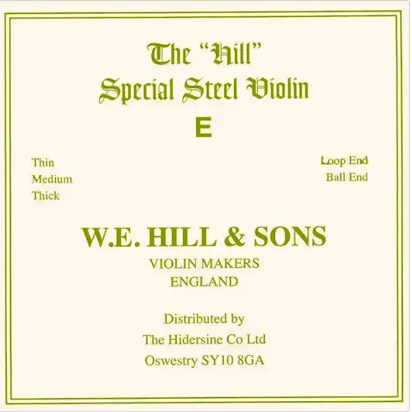 W.E. HILL & Sons violin E string,