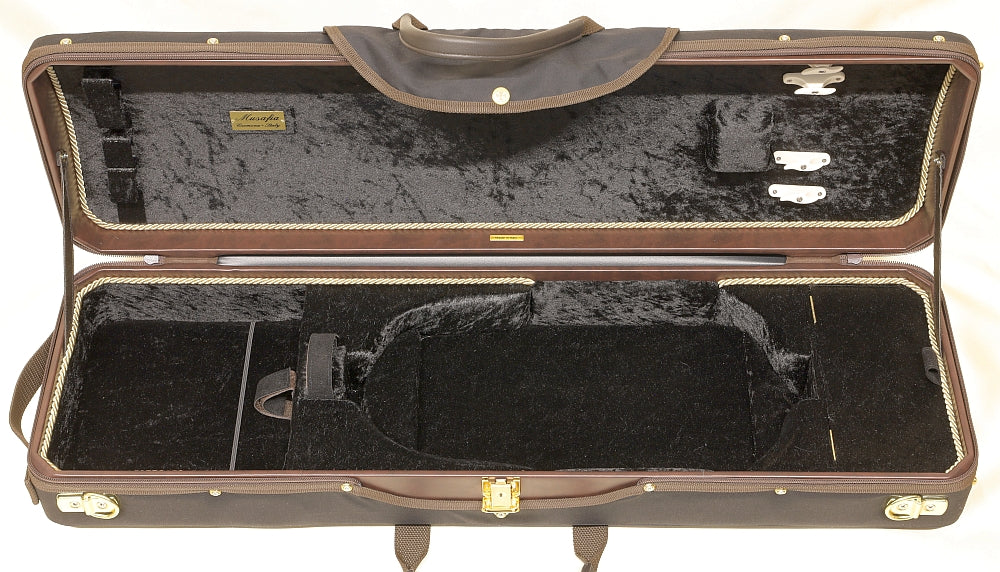 Musafia Lievissima Evolution ultra-light rectangular violin case, silver interior, no music pocket, Cremona, ITALY