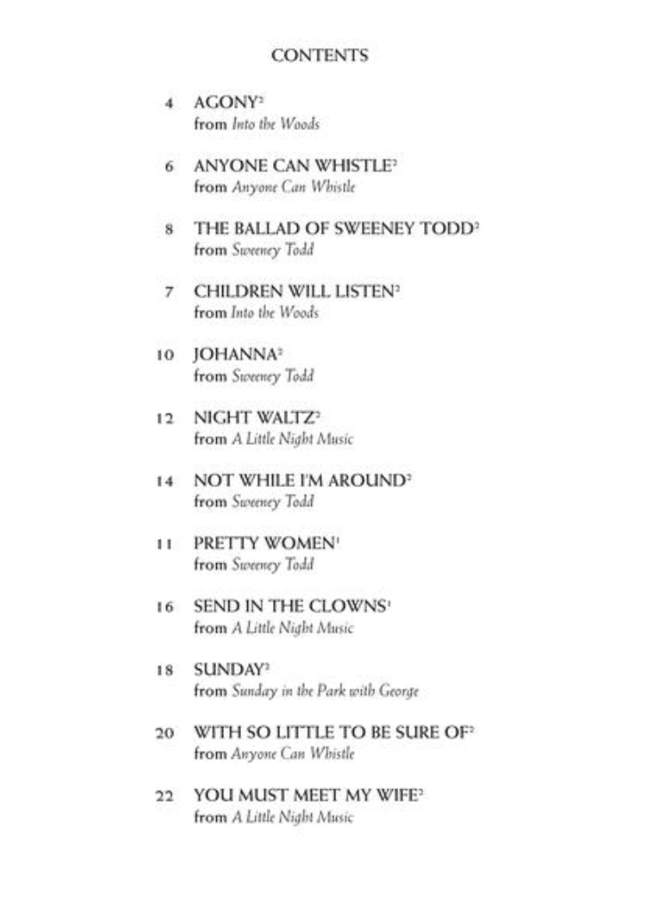 Sondheim: For Classical Players (violin & piano plus digital) HL