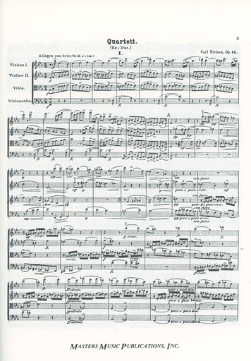 Nielsen, Carl: SCORE Quartet in Eb minor Op.14