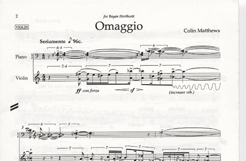 Matthews, Collin: Capriccioletto & Omaggio (violin & piano)