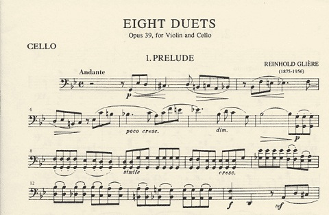 Gliere, Reinhold: Eight Duets Op.39 (Violin & Cello) IMC
