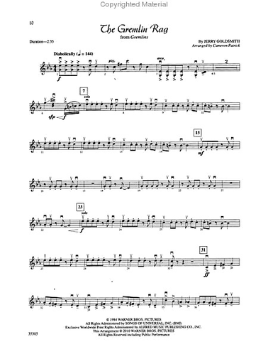 Patrick: Movie String Quartets (violin 1)