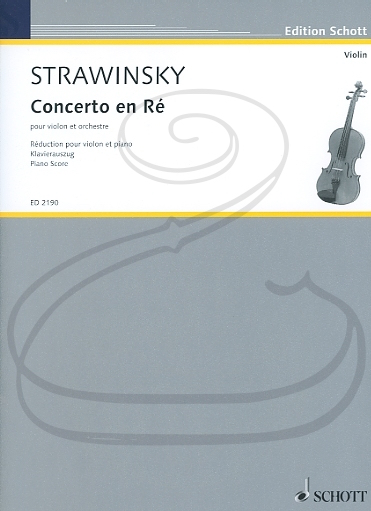 Stravinsky: Concerto in D (violin & piano reduction) Schott