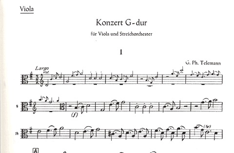 Telemann, G.P.: Concerto in G Major (viola & piano)