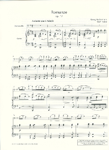 Goltermann, Georg: Romanze (Romance) op.17 (cello & piano)