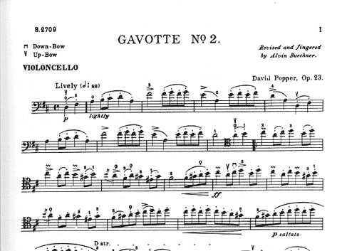 Popper, David: Gavotte Op.23 No.2 (Cello & Piano)