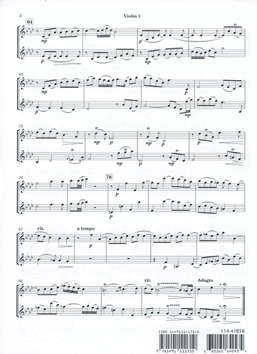 Hailstork, A. A la Mozart for Two Violins (2 violin) Presser.