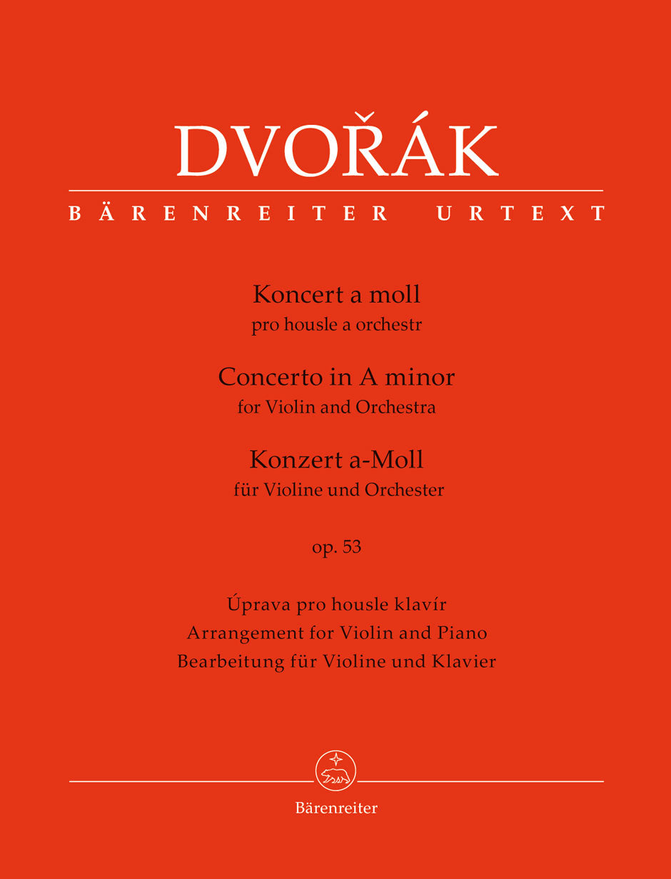 Dvorak (Cividini): Concerto in A minor, Op.53 - URTEXT (violin & piano) Barenreiter