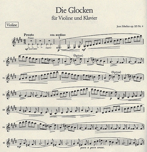 Sibelius, Jean: Glocken Op.115#4 (violin & piano)