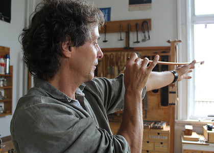 Andre LAVOYE cello bow, round Pernambuco stick, ebony & silver mounted with angled heel, Montreal, Quebec, 80.6g