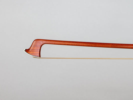 Andrea PROIETTI round, flamed Pernambuco violin bow, silver mounted, Louis Simon Pajeot model, 60.5 g, ITALY