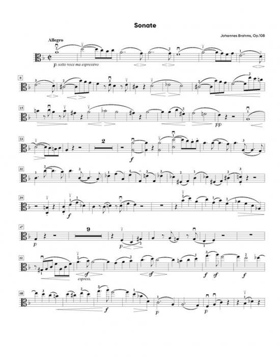 Brahms: Sonata No.3, op108 Transcribed and edited for Viola (viola, piano) Andre J Roy