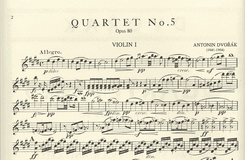 Dvorak, Antonin: String Quartet Op. 80 No. 5 in E major