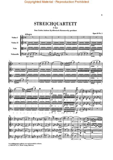 Beethoven, L.van (Mies, ed.): String Quartets, Op.59, 74, and 95, urtext (score) Henle