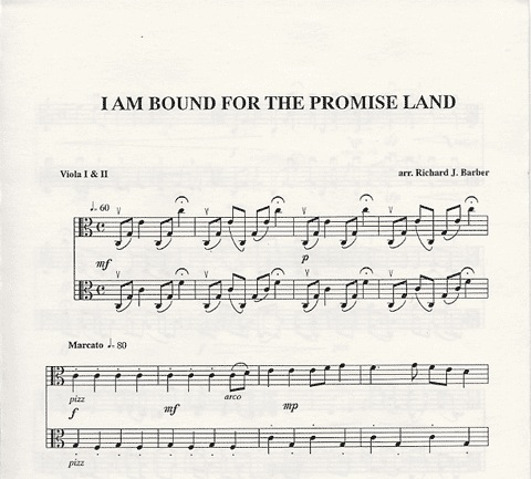 Barber, R.J.: I Am Bound for the Promised Land Viola Duet (2 Violas)