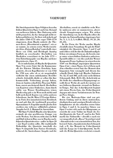 Haydn, F.J. (Feder): String Quartets Op.9, Henle urtext (study score)