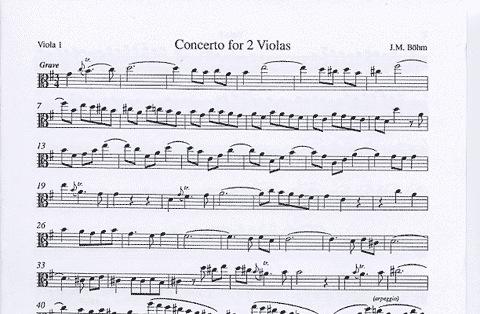 Bohm, J.M.: Concerto in G Major (2 violas/piano/cello optional)