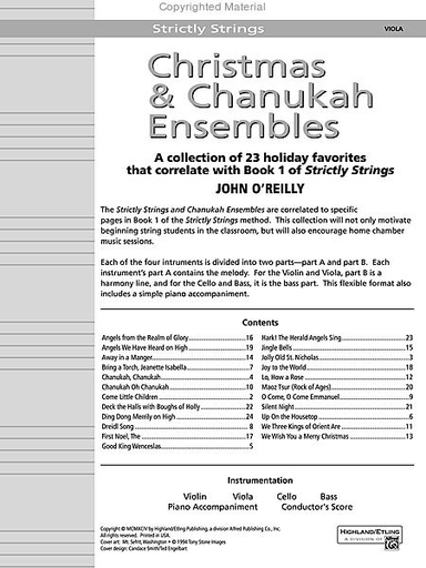 Strictly Strings: Christmas & Chanukah Ensembles (2 violas)