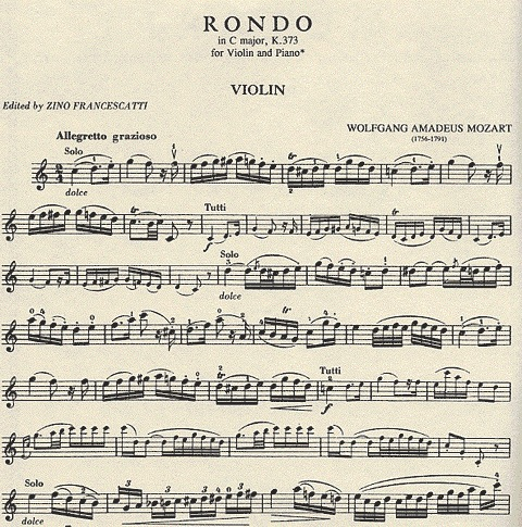 Mozart, W.A.: Rondo in C K.373 (violin & piano)