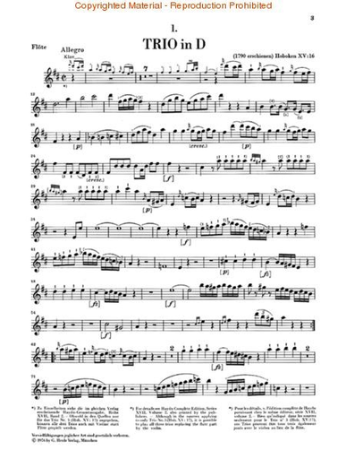 Haydn, F.J. (Stockmeier, ed.): Piano Trios, Vol.3, urtext (flute or violin, cello, and piano)