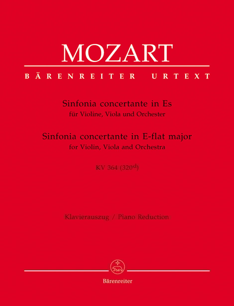 Mozart, W.A. (Mahling): Sinfonia Concertante in Eb Major, K.364 (violin, viola, and piano) Barenreiter Urtext