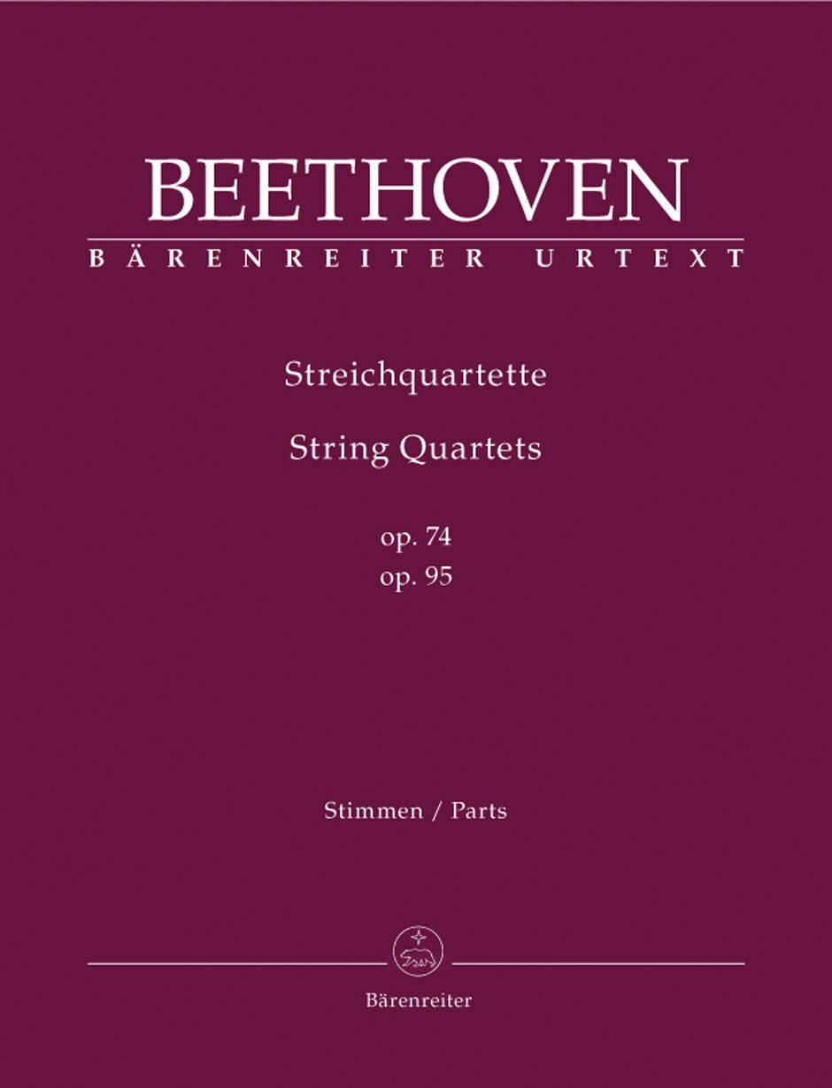 Beethoven (Del Mar): String Quartets, Op. 74 & 95 - URTEXT (string quartet) Barenreiter