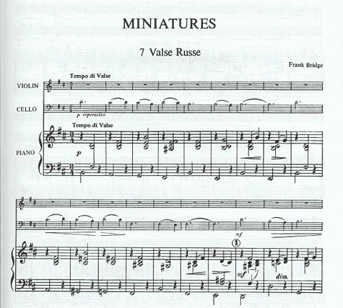 Bridge, F.: Miniatures, Set 3 (Violin, Cello & Piano)
