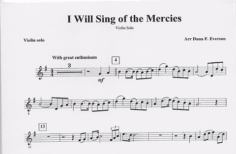 Everson, D.F.: I Will Sing of the Mercies (Violin & Piano)