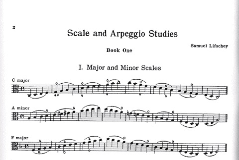 Lifschey, Samuel: Scale & Arpeggio Studies (Viola)