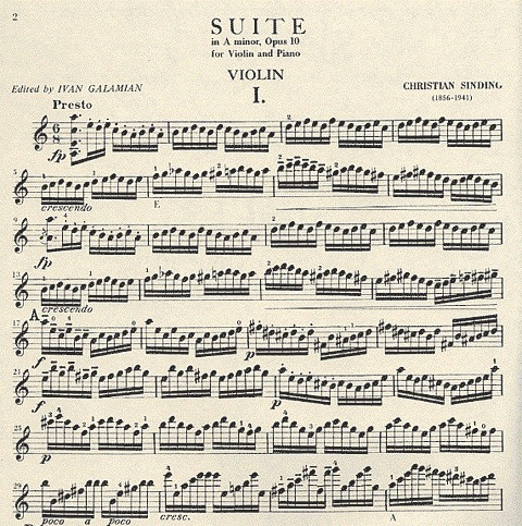 Sinding, Christian: Suite in a minor Op. 10 (violin & piano)