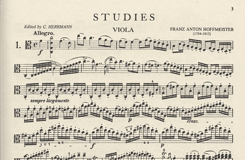 Hoffmeister (Herrmann): Studies (viola) International