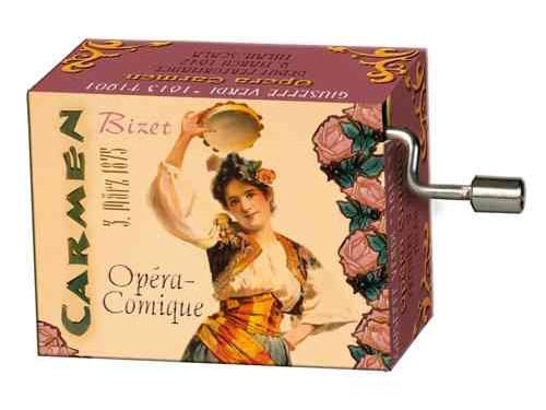 Hand-Cranked FRIDOLIN cardboard Music Box, GERMANY (various composers & melodies)
