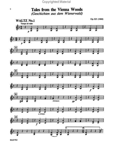 Strauss, J. (Paradise): The Best of Johann Strauss, Jr. Waltzes (violin 2)
