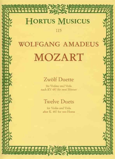 Mozart, W.A.: 12 Duets KV487 (violin & viola) Barenreiter